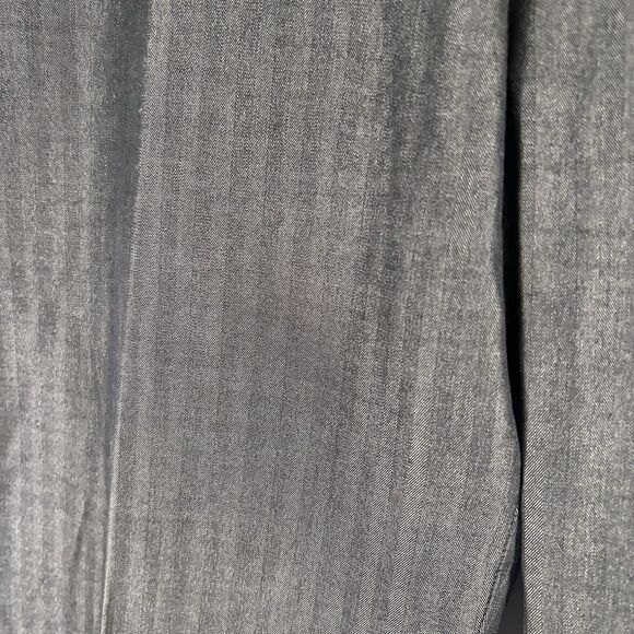 Armani Exchange Dress Pants Men's 33 Reg Grey Striped Flat Front 100% Cotton - Picture 4 of 9